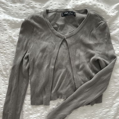 Veste en maille grise