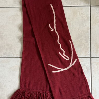Écharpe rouge Karl Kani 150 cm / 24 cm