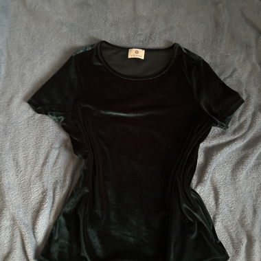 T-shirt en velours vert