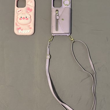 Phone case with piggy motif