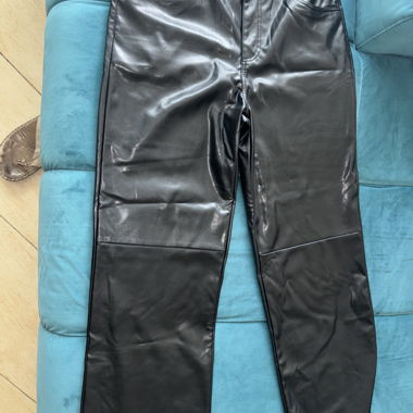 Youturn Faux Leather Trousers