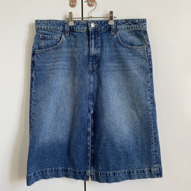 Jupe trapèze en jeans - dark blue
