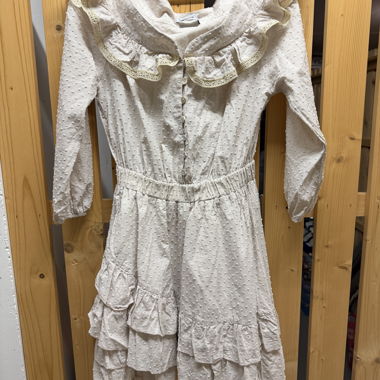 Sempre vestito crema con balze Tg. M