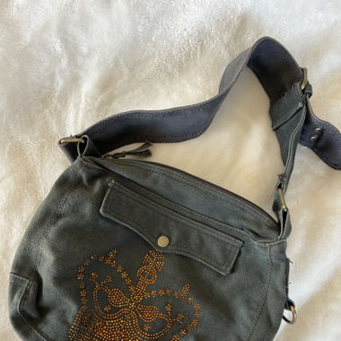 green vintage bag