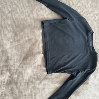 Top maniche lunghe Zara grigio scuro
