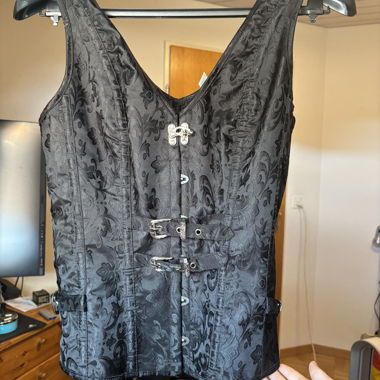 Black Corset Vest Top