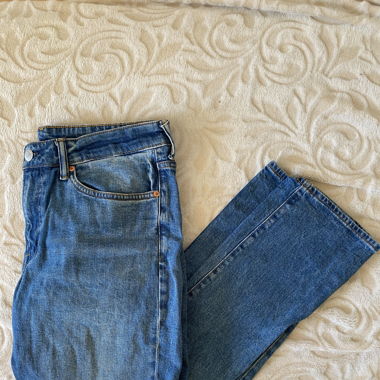 Blaue straight fit Jeans