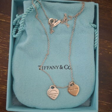 Tiffany Double Heart Tag Necklace