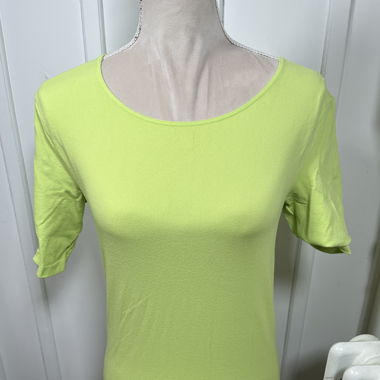 T-shirt vert, jaune fluo