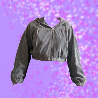 Cropped cordjacke