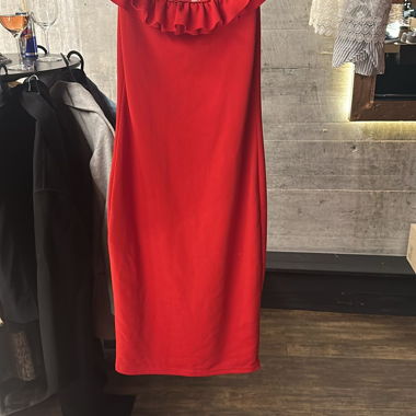 Zara Red Ruffle Dress