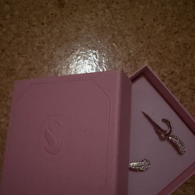swarovski rose gold feder ohrringe