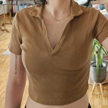 Crop Top braun