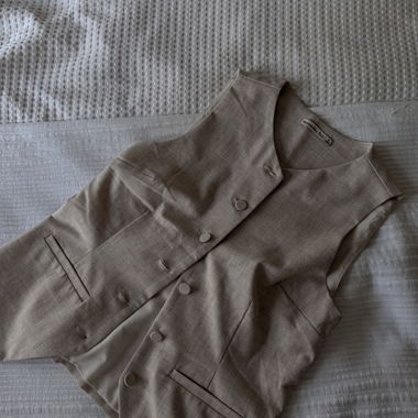 Beige Weste