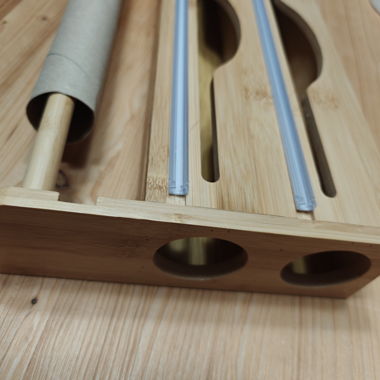 Bamboo foil and kitchen roll holder