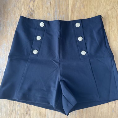 ZARA black high-waist shorts size EUR XL