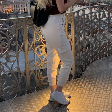 Cargohose beige