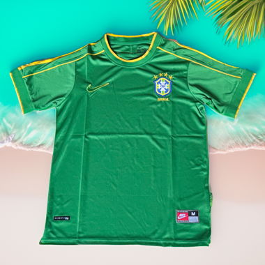 Maglia da calcio Nike Brasile vintage verde M