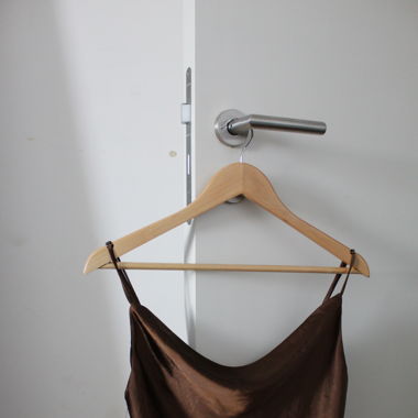 Brown silk top