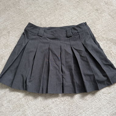 Monki Grey Pleated Skirt