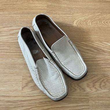 Mocassini forati bianchi di Jil Sander