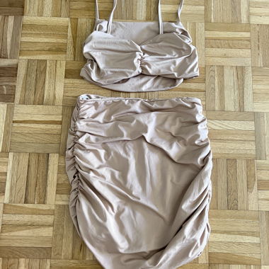 Set beige a 2 pezzi