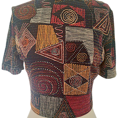 Vintage Style Embroidered Crop Top 