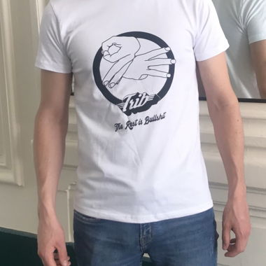 T-shirt 93 par Trib blanc sérigraphié Taille M