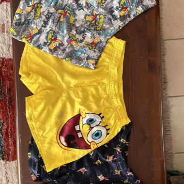 Pantaloncini pigiama H&M spongebob e Simpson