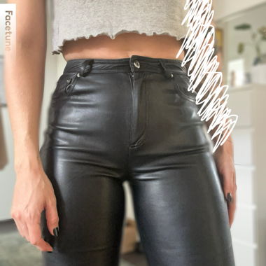 Fakeleder-Hose von Mango
