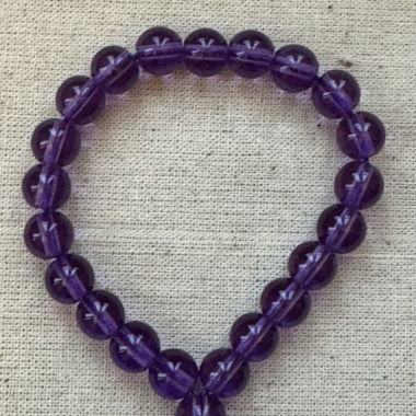 Bracelet perles améthyste 