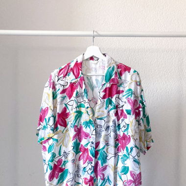 Gemusterte Vintage Bluse