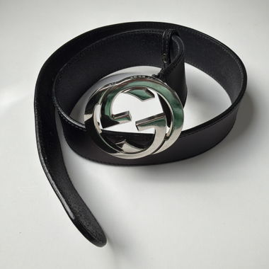 Gucci Black Leather Belt