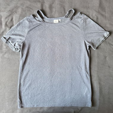 T-shirt OBJECT grigio-blu cut-out