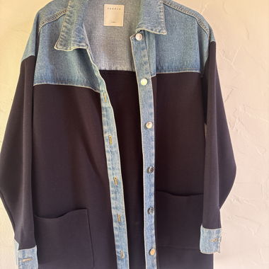 Camicia in jeans bicolore Sandro