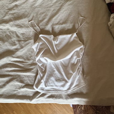 White top with thin straps
