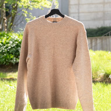 Pull en maille beige