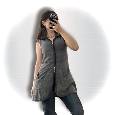 Veste zippée grise made in France 
