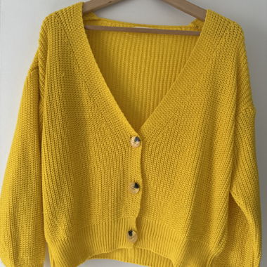 Yellow Cardigan - Barels&Oil