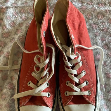 Red Converse with heart
