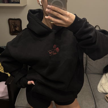 Schwarzer Oversize Ayliva Hoodie