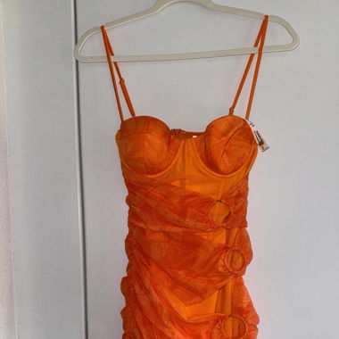 Oh Polly Kleid Neon Orange 🍊
