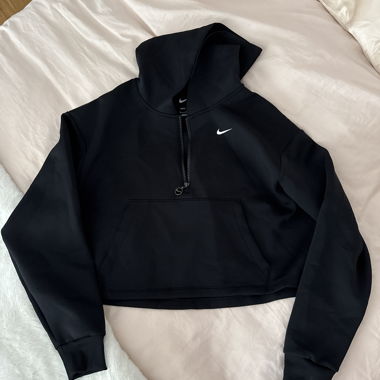Felpa Cropped Nike Nera