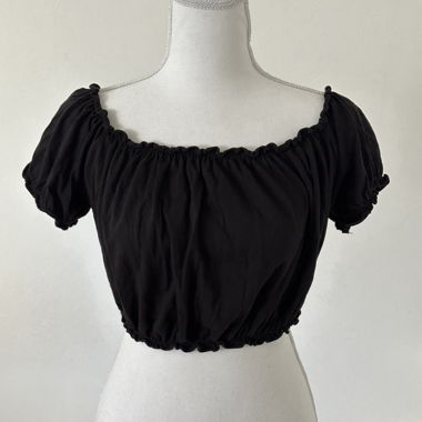Crop top noir L