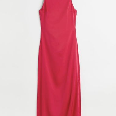 Robe soie longue dos nu H&M avec strass neuve 