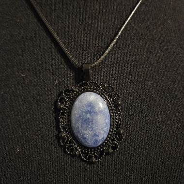 Dumortierit Pendant incl. Leather Cord NEW