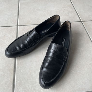 Mocassins en cuir noirs