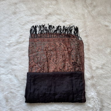 Paisley Schal mit Fransen, Handarbeit aus Indien