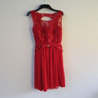 Formal Lace Dress Red