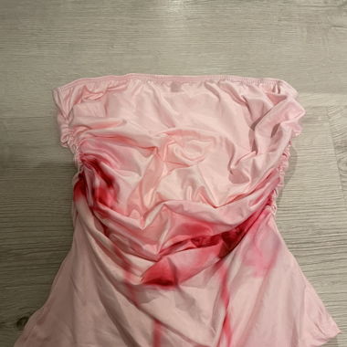 rosa Tube-Top mit Blumenmuster